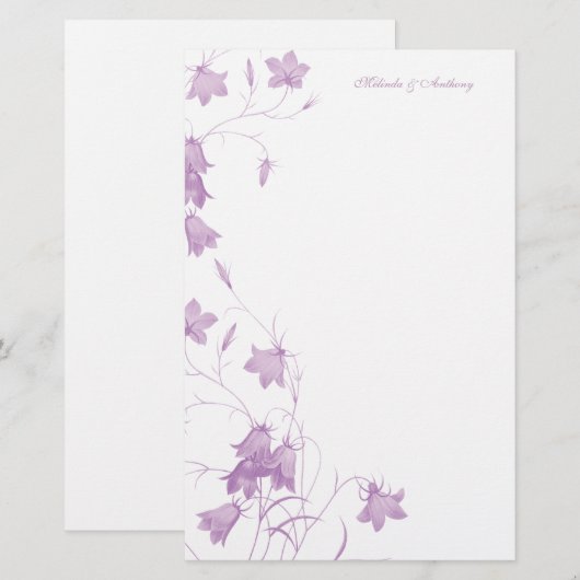 Bluebells - Violet 5.5 x 8.5 Stationery Briefpapier (Voorkant / Achterkant)