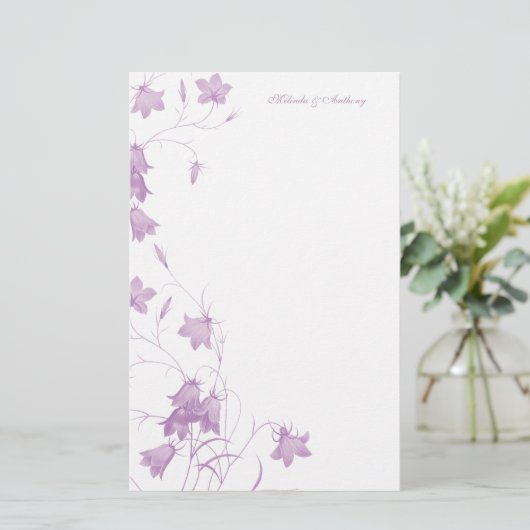 Bluebells - Violet 5.5 x 8.5 Stationery Briefpapier (Staand voorkant)