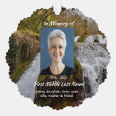 Bluebells Waterfall Landscape  Memorial Keepsake  Ornament Kaart (Voorkant)