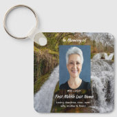  Bluebells Waterfall Landscape  Memorial Keepsake  Sleutelhanger (Voorkant)