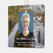 Bluebells Watervallandschap Herinneringssouvenir Keramisch Ornament (Links)