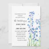 Bluebells Waterverf Bloemenbruiloft Kaart (Voorkant)