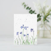 Bluebells waterverf Bluebell Wildflower natuur Briefkaart (Staand voorkant)