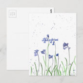 Bluebells waterverf Bluebell Wildflower natuur Briefkaart (Voorkant / Achterkant)
