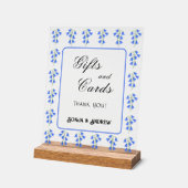 Bluebells Wedding Gifts And Cards Acryl Bord (Hoek)