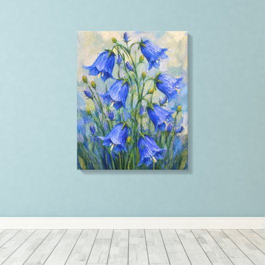 Bluebells Weide Canvas Afdruk (Insitu (Houten vloer))