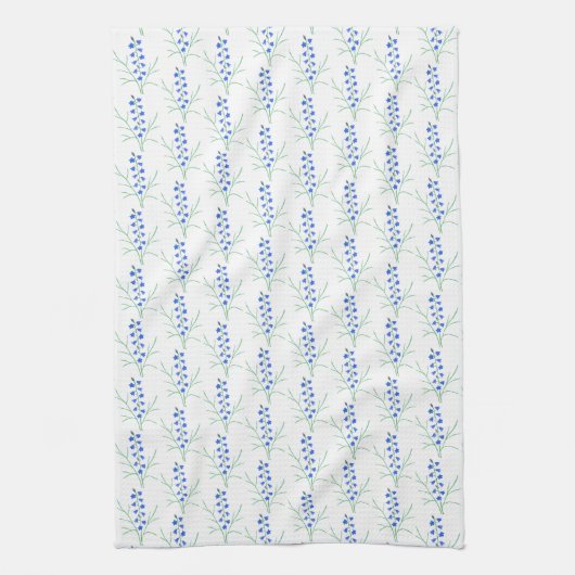 Bluebells Witte Keukenhanddoek (Verticaal)
