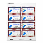 Blueberries aangepaste inblikken etiketten (Full Sheet)