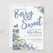 Blueberries Berry Sweet Baby shower Kaart (Voorkant)
