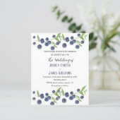 Blueberries Blueberry Fruit Waterverf Bruiloft (Staand voorkant)