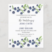 Blueberries Blueberry Fruit Waterverf Bruiloft (Voorkant)