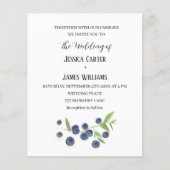 Blueberries Blueberry Fruit Waterverf Bruiloft (Voorkant)