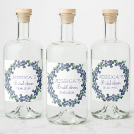 Blueberries Blueberry Fruits Vrijgezellenfeest Par Likeurfles Etiket