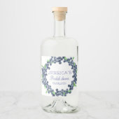 Blueberries Blueberry Fruits Vrijgezellenfeest Par Likeurfles Etiket (Voorkant)