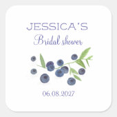 Blueberries Blueberry Fruits Vrijgezellenfeest Par Vierkante Sticker (Voorkant)