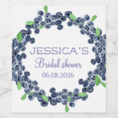 Blueberries Blueberry Fruits Vrijgezellenfeest Par Wijn Etiket (Enkel label)