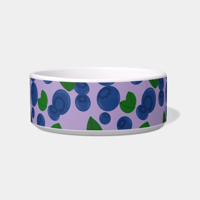 Blueberries Dog Bandana Voerbakje (Voorkant)