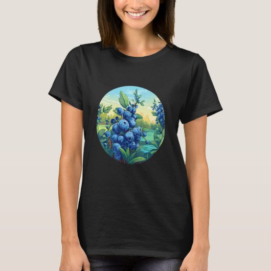 Blueberries Fruit Blueberries Fruit Vegan Garden 1 T-shirt (Voorkant)
