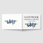Blueberries Fruit Blueberry Waterverf Bruiloft Gastenboek (Volledig)