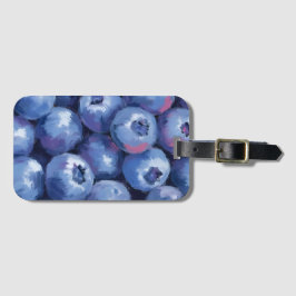 Blueberries | Fruit Watercolor Painted Bagagelabel