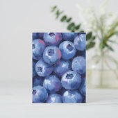 Blueberries | Fruit Watercolor Painted Briefkaart (Staand voorkant)