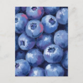 Blueberries | Fruit Watercolor Painted Briefkaart (Voorkant)