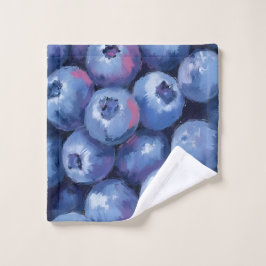 Blueberries | Fruit Watercolor Painted Washandje