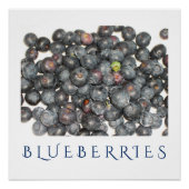 Blueberries Kitchen Art Poster voor thuisdeeg (Voorkant)