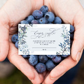 Blueberries Luier Raffle Behuizing Kaart