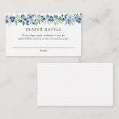 Blueberries Luier Raffle Behuizing Kaart (Voorkant / Achterkant)