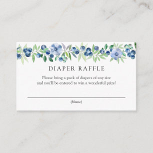 Blueberries Luier Raffle Behuizing Kaart