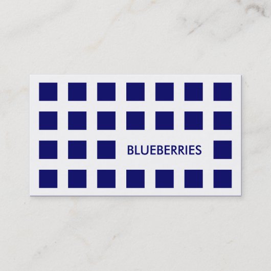 BLUEBERRIES (mod-vierkanten) Visitekaartje (Voorkant)