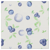 Blueberries Pattern Fabric Stof (Close Up)