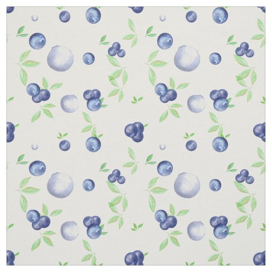 Blueberries Pattern Fabric Stof (Swatch)