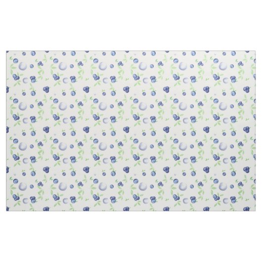 Blueberries Pattern Fabric Stof (Fat Quarter)