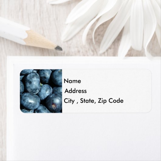 Blueberries retouradres label (Insitu)