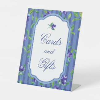 Blueberries Sweet Kaarten Cadeaus Baby shower Reclamebord Met Voetstuk