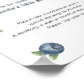 Blueberries Time Capsule 1e verjaardag Poster (Hoek)