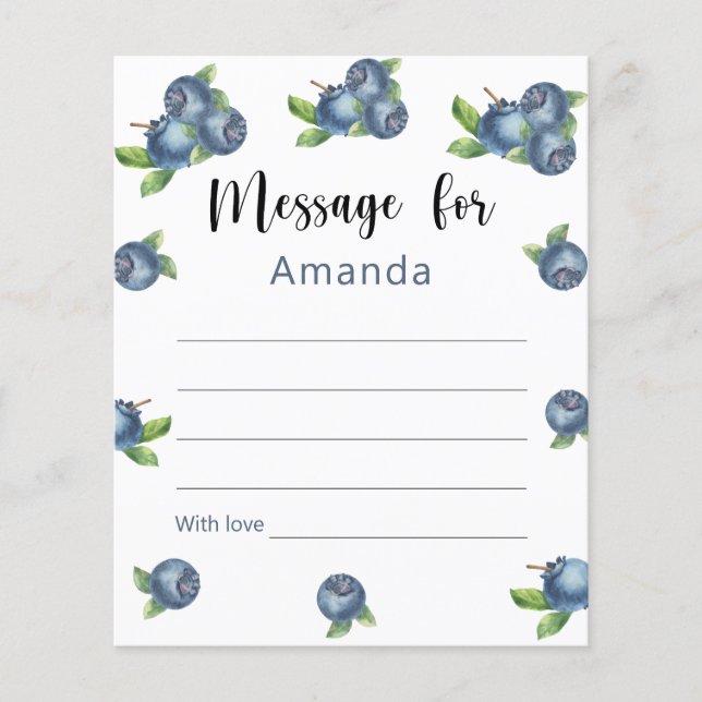 Blueberries verjaardag tijd capsule bericht (Voorkant)