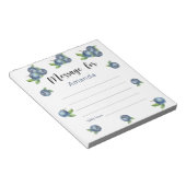 Blueberries verjaardag tijd capsule bericht notitieblok (Schuin)