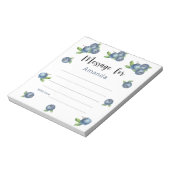 Blueberries verjaardag tijd capsule bericht notitieblok (Linkerzijde)