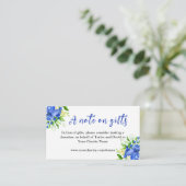 Blueberries with Foliage Wedding A Note On Gifts Informatiekaartje (Staand voorkant)