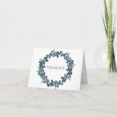 Blueberry 1e Eerste Verjaardagsfeest Dank u Bedankkaart (Voorkant)