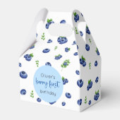 Blueberry 1e verjaardag Berry eerste Bedankdoosjes (Achterkant)