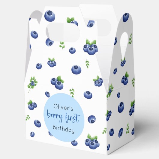 Blueberry 1e verjaardag Berry eerste Bedankdoosjes (Geopend)