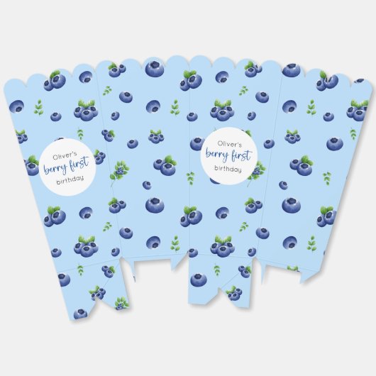 Blueberry 1e verjaardag Berry eerste Bedankdoosjes (Ongevouwen)