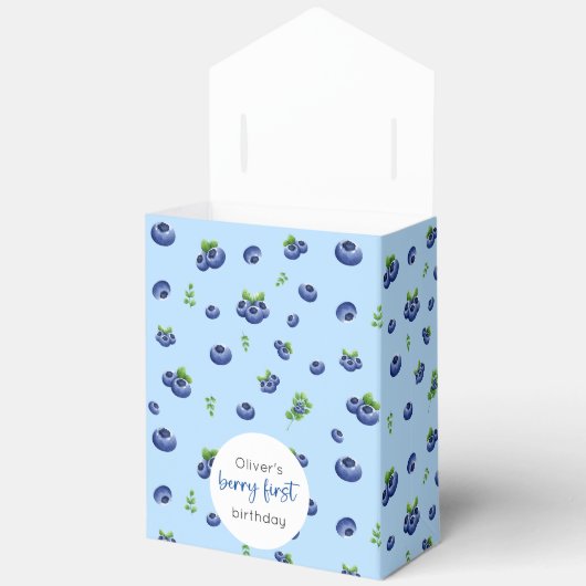 Blueberry 1e verjaardag Berry eerste Bedankdoosjes (Open)