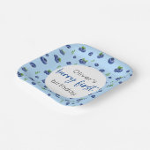 Blueberry 1e verjaardag Berry eerste Papieren Bordje (Gebogen)