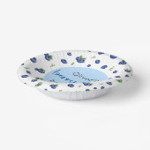 Blueberry 1e verjaardag Berry eerste Papieren Kommen (Gebogen)