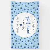 Blueberry 1e verjaardag Berry eerste Spandoek (Verticaal)